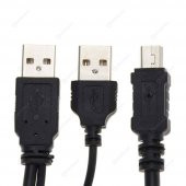 Harici Diskler Için 2 Usb 5 Pin Mini Usb Y Kablo Harddisk Kablosu - 6