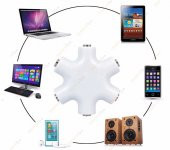 5 Port 3.5Mm Kulaklık Çoklayıcı Splitter Kablo Iphone Samsung thumbnail 7