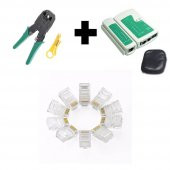 Network Seti +Pense+Tester+100 Adet Rj45 thumbnail 1