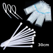 3.6 300Mm - Beyaz - 30Cm Kablo Bağı-Cırt Kelepçe thumbnail 1