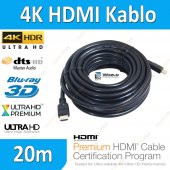 20M Metre 4K Hdmi Kablo 3D Ultra Hd Ethernet Altın Uç Kablo thumbnail 2