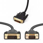 10M 24+5 Dvi To Vga Kablo - Altın Uç - Filitreli - 2