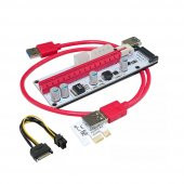 PCI-E 1X To 16X Usb 3.0 Riser Kart 6 Adet thumbnail 2
