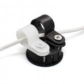 30Mm R Tipi Kelepçe Plastik Kablo Klipsi - Kablo Toplayıcı Beyaz thumbnail 1