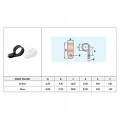 30Mm R Tipi Kelepçe Plastik Kablo Klipsi - Kablo Toplayıcı Beyaz thumbnail 5