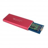 Wozlo M.2 NGFF to USB 3.0 SSD SATA HDD Aliminyum Harddisk Kutusu Kırmızı - 3
