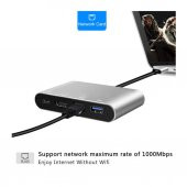 4In1 Type C To Usb 3.0 + Hdmi + Gigabit Ethernet + Type-C Adaptör (551664302) - 5