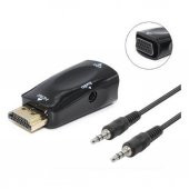 Hdmi To Vga Çevirici Dönüştürücü Adaptör 3.5Mm Ses Çıkışlı 1080P (551664310) - 8