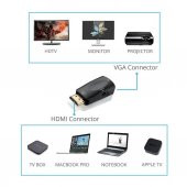 Hdmi To Vga Çevirici Dönüştürücü Adaptör 3.5Mm Ses Çıkışlı 1080P (551664310) - 11