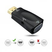 Hdmi To Vga Çevirici Dönüştürücü Adaptör 3.5Mm Ses Çıkışlı 1080P (551664310) - 3