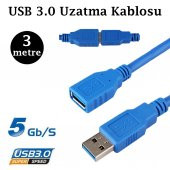 3 Metre Usb 3.0 Uzatma Kablosu Usb Erkek Dişi Uzatma Kablosu thumbnail 1