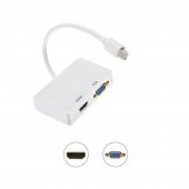 Wozlo Minidisplayport to Hdmi Vga Çevirici 4K Thunderbolt Macbook Dönüştürücü Kablo - 1
