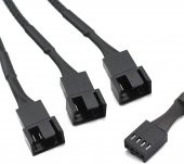 4 Pin 3Lü Fan Çoklayıcı Fan Splitter Fan Çoğaltıcı 4Pin 3 Pin thumbnail 1