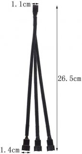 4 Pin 3Lü Fan Çoklayıcı Fan Splitter Fan Çoğaltıcı 4Pin 3 Pin thumbnail 2