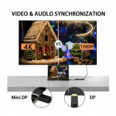 Wozlo Apple Macbook Air / Pro 4K 60Hz Mini Display Port Thunderbolt to Display Port Kablo 3 M - 4