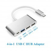 Type C To 2xUsb 2.0 + Usb 3.0 Hub Çoklayıcı + Usb-C Metal Gövde - 3