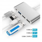 Type C To 2xUsb 2.0 + Usb 3.0 Hub Çoklayıcı + Usb-C Metal Gövde - 4