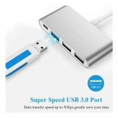 Type C To 2xUsb 2.0 + Usb 3.0 Hub Çoklayıcı + Usb-C Metal Gövde - 6