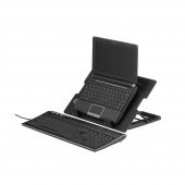 Wozlo Ergostand Yükseklik Ayarlı 14 CM Fan Ledli Notebook Soğutucu - 1
