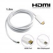 Apple Macbook Mini Displayport Thunderbolt To Hdmi Kablo 1.8M - 1