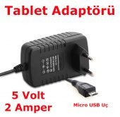 Micro Usb Uç Tablet Pc Adaptörü 5 Volt Şarj Alei 5V 2A - 1