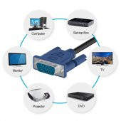 5M Metre Vga Kablo - Ekran Lcd Monitör Kablosu - 5