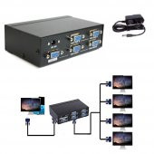 4 Port Vga Çoklayıcı Splitter 1 Kasa 4 Monitör Adaptörlü thumbnail 2