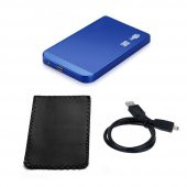 2.5 İnç Ultra Slim Sata Harddisk Kutusu - Ssd Disk Uyumlu - Mavi thumbnail 1