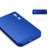 2.5 İnç Ultra Slim Sata Harddisk Kutusu - Ssd Disk Uyumlu - Mavi thumbnail 5