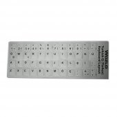 Laptoplar Için Türkçe (Q) Klavye Sticker Gri - 1
