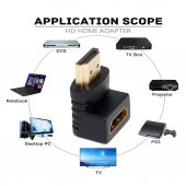 Turbosepet Hdmi Dirsek 90 Adaptörü Hdmi Erkek Dişi - Hdmi L Çevirici Uzatma thumbnail 6