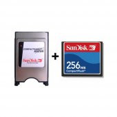 Sandisk Pcmcıa-Cf Adaptör + 256Mb Cf Kart Compact Flash Kart thumbnail 1