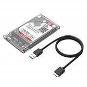 Orico 2.5 inç Sata USB 3.0 Şeffaf SSD HDD Harddisk Kutusu 2139U3 thumbnail 2