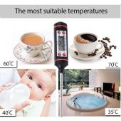 Dijital Termometre Mutfak Gıda Yiyecek Termometre Pil Dahil Siyah N11.624 thumbnail 2