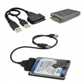 2.5 İnç Sata Harddisk Çevirici Kablo Usb 2.0 + Koruma Kutusu - 1