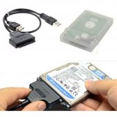 2.5 İnç Sata Harddisk Çevirici Kablo Usb 2.0 + Koruma Kutusu - 9