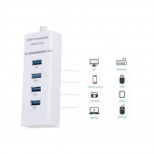 4 Port Usb 3.0 Hub Usb Çoklayıcı 5Gbps Chipli Versiyon thumbnail 3