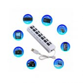 7 Port Usb Hub - On/Off Switch Işıklı - Usb Çoklayıcı - Chipli (519133846) thumbnail 6