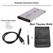 2.5 İnç Usb 3.0 Sata Harddisk Hdd Kutusu 5 Gbps + Kılıf - Gri - 3