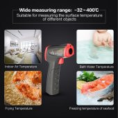 Unı-t Ut300s Lazer Termometre Kızılötesi Temassız Sıcaklık Ölçer N11.523 - 5