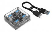 Orico 4 Port Usb 3.0 Çoklayıcı Çoğaltıcı Hub Şeffaf Gövde 5 Gbps thumbnail 2
