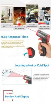 Unı-t Ut300s Lazer Termometre Kızılötesi Temassız Sıcaklık Ölçer N11.523 - 7