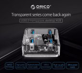 Orico 4 Port Usb 3.0 Çoklayıcı Çoğaltıcı Hub Şeffaf Gövde 5 Gbps thumbnail 11