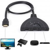 3 Port Kablolu Hdmi Switch Çoklayıcı Çoğaltıcı Splitter - 1