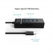 Usb Type C To 4 Port Usb 3.0 Çevirici Hub Çoklayıcı Type C - 8