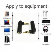 4 Kutup 4 Pin 90 Derece 3.5Mm Stereo Uzatma L Tip 3 Boğum thumbnail 3