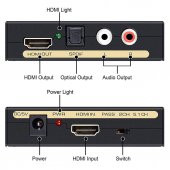 Turbosepet Hdmi Ses Ayırıcı Hdmı To Hdmi +Audio Ses Bölücü Converter - 2