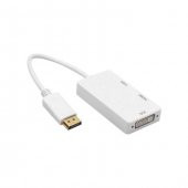 Displayport To Hdmi Vga Dvi Çevirici Adaptör Beyaz - 1