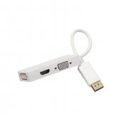 Displayport To Hdmi Vga Dvi Çevirici Adaptör Beyaz - 4