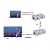 Hdmi Uzatma Extender 60 Metre 4K Destekli Ethernet Üzerinden thumbnail 4